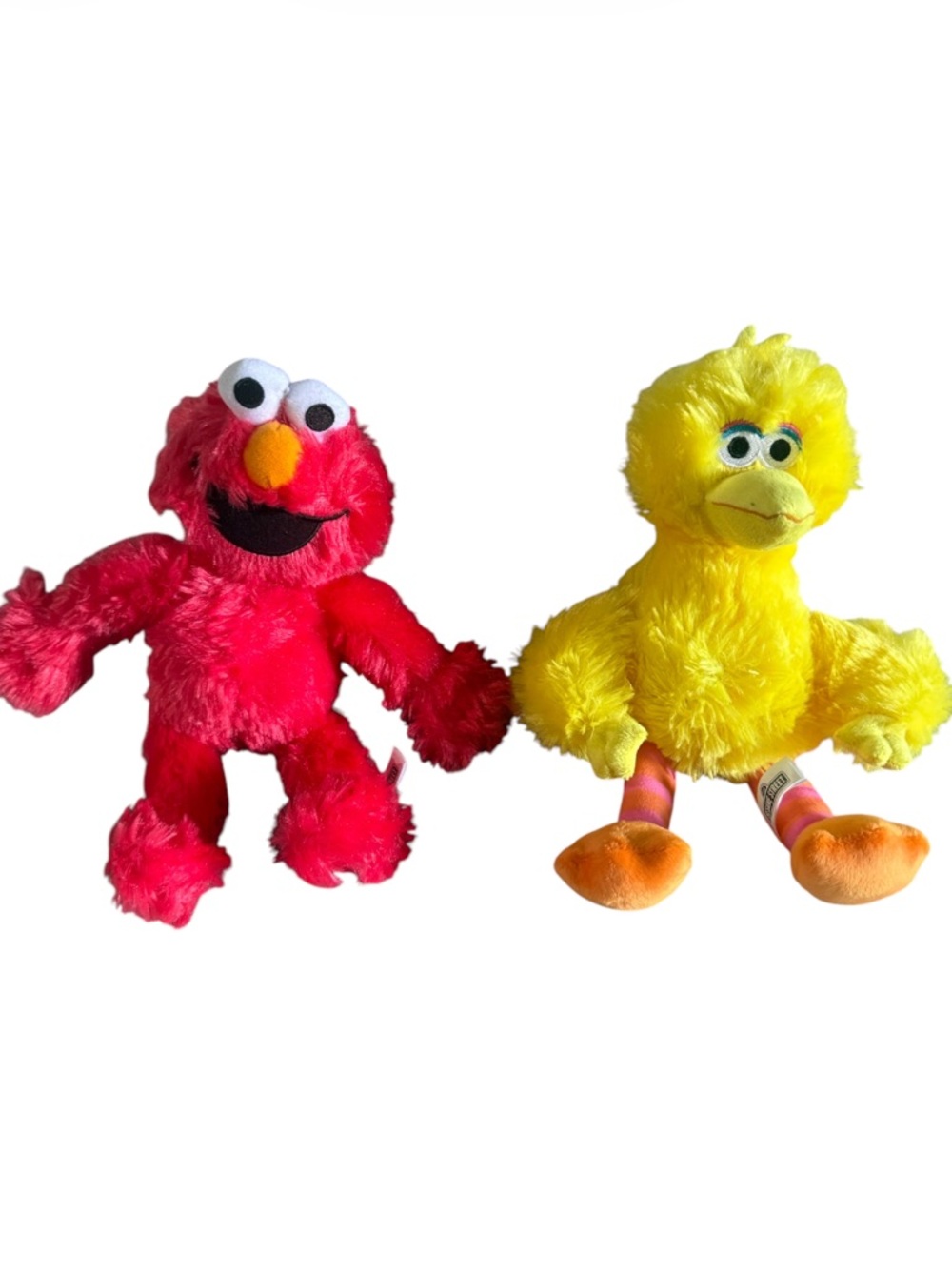 Set of 2 Sesame Street Plush Dolls Toys Big Bird and Elmo 10” stuffed animals